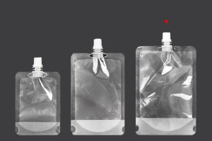 Gourde Doypack transparente 500 ml avec couvercle blanc - 50 pcs-2