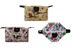 Cosmetic bag, size 180x60x110 in different designs 