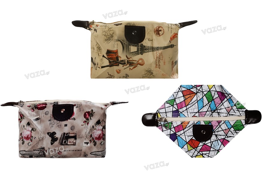 Cosmetic bag, size 180x60x110 in different designs 