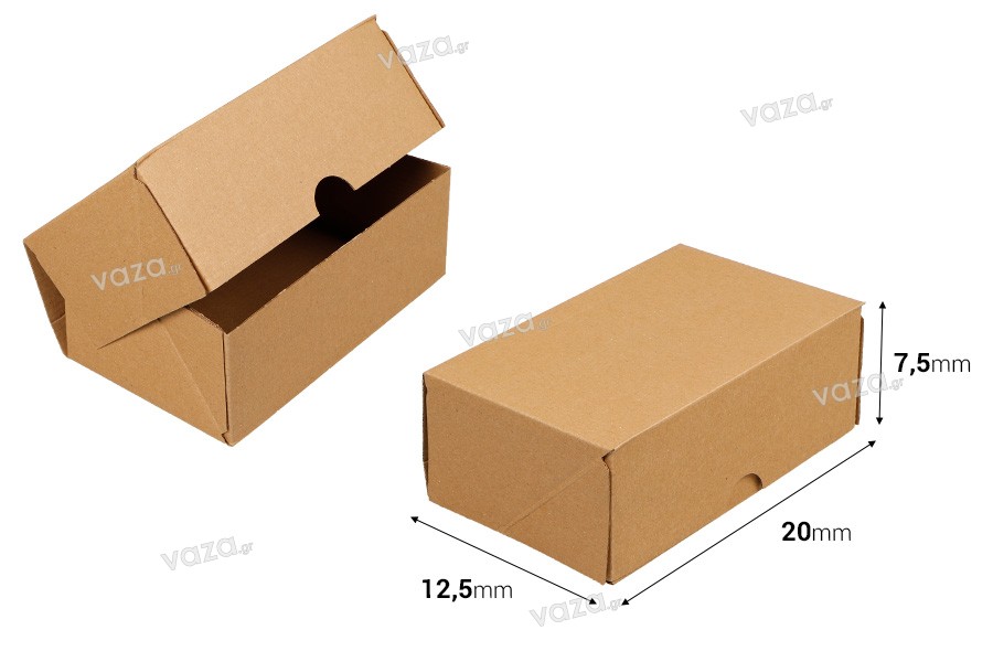 Χαρτοκιβώτιο 20x12,5x7,5 cm 3-φυλλο με αυτόματη συναρμολόγηση (No 40)- 25 τμχ
