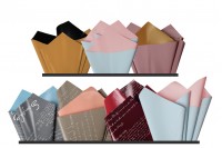 Papier cadeau brillant de 59 x 59 cm en différentes couleurs - 25 pcs