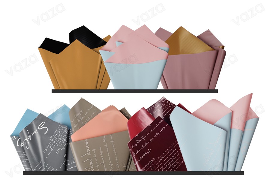 Papier cadeau brillant de 59 x 59 cm en différentes couleurs - 25 pcs Papier cadeau brillant de 59 x 59 cm en différentes couleurs - 25 pcs-εικόνα_προϊοντική