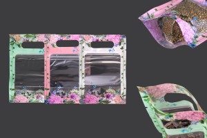 Sachets transparents Doypack 100 x 35 x 150 mm avec fermeture zip, poignée et possibilité de thermoscellage - 50 pcs-εικόνα_προϊοντική