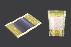 Doy Pack Beutel 150x40x210mm transparent mit Reißverschluss und Heißsiegelung - 50 Stück-εικόνα_σύνθεση