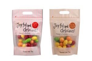 Beutel vom Typ Doy Pack 150x40x230 mm mit Reißverschluss; und Fenster, Griff und Möglichkeit zum Versiegeln mit Heißsiegeln - 50 Stück-εικόνα_σύνθεση