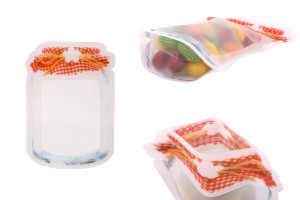 Qese Doy Pack në formë kavanozi 135x35x195 mm, me mbyllje “zip” – 50 copë-produktbild