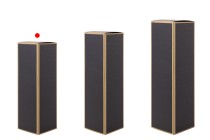 Karton 38x38x116mm mit Goldrand - 20 Stück