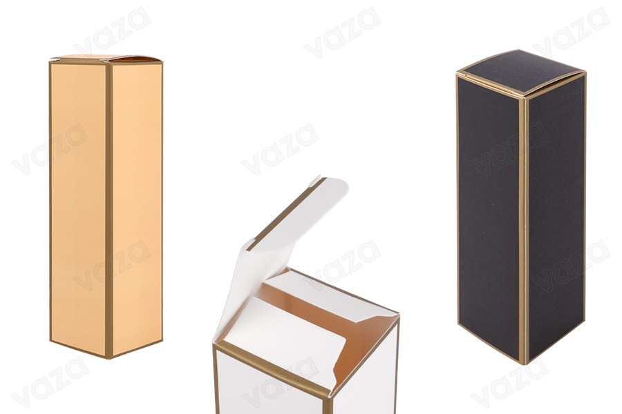 Karton 38x38x136mm mit Goldrand - 20 Stück Karton 38x38x136mm mit Goldrand - 20 Stück-produktbild