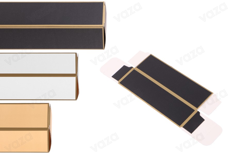 Pappschachtel 45x45x160mm mit Goldrand - 20 Stück Pappschachtel 45x45x160mm mit Goldrand - 20 Stück-εικόνα_σύνθεση