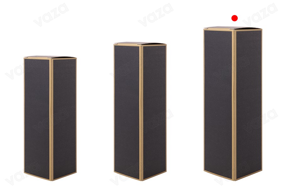 Pappschachtel 45x45x160mm mit Goldrand - 20 Stück Pappschachtel 45x45x160mm mit Goldrand - 20 Stück-εικόνα_σύνθεση