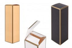 Golden edge paper box in size 45x45x160  mm - 20 pcs