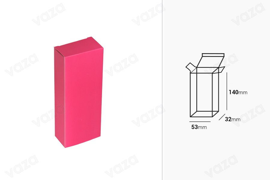 Papierschachtel 53x32x140 erhältlich in verschiedenen Farben - 50 Stk Papierschachtel 53x32x140 erhältlich in verschiedenen Farben - 50 Stk-εικόνα_διαστάσεις