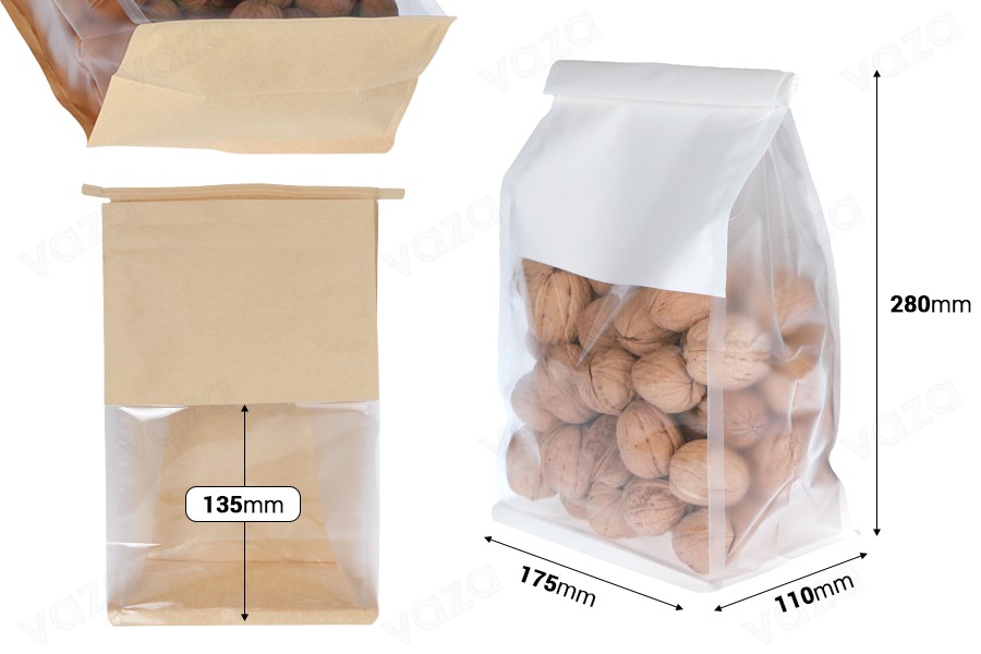 Sacs avec transparence 175x110x280 mm et fil pour fermeture (tin-tie) Sacs avec transparence 175x110x280 mm et fil pour fermeture (tin-tie)-photo_dimensions