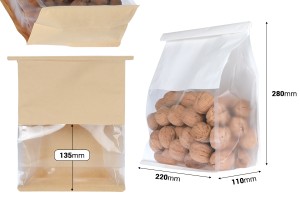 Beutel mit Transparenz 220x110x280mm und Draht zum Verschließen (Blechbinder)-2
