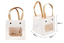 Geschenktüte aus Papier 120x120x120mm weiß mit Fenster - 12 Stk Geschenktüte aus Papier 120x120x120mm weiß mit Fenster - 12 Stk