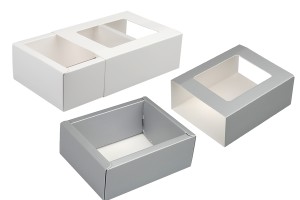 Papierverpackungsbox 140x110x52 mm Schublade mit Sichtfenster - 12 Stück-3