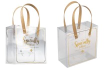 Boîte - sac cadeau 150x75x150 mm plastique transparent avec poignée - 12 pcs Boîte - sac cadeau 150x75x150 mm plastique transparent avec poignée - 12 pcs