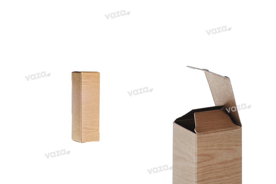Χάρτινο κουτάκι με τύπωμα σχέδιο "ξύλου" 30x30x100 - 50 τμχ Χάρτινο κουτάκι με τύπωμα σχέδιο "ξύλου" 30x30x100 - 50 τμχ