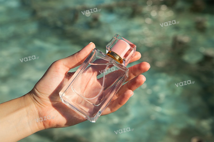 Bottiglia di profumo in vetro rettangolare da 70 ml (PP 15)