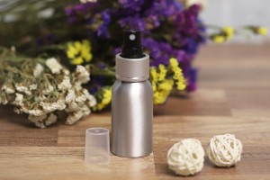 Flacon aluminium de 50 ml avec vaporisateur et bouchon en plastique transparent - 10 pcs-εικόνα_σύνθεση