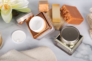 Luxus 30ml Acrylglas, doppelt mit innerem Dichtungsdeckel und Plastikglas-εικόνα_σύνθεση