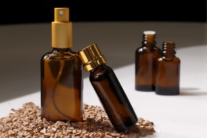 Flasche 30ml für ätherische Öle Glas, oval in Karamellfarbe (PP18)-εικόνα_σύνθεση