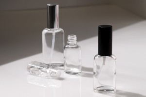 Flacon en verre transparent, forme ovale (PP18) de 50 ml pour huiles essentielles-3