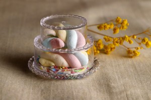 Box für Hochzeitsbevorzugung - Taufe 65x45 mm transparent, Kunststoff - 12 Stk-εικόνα_διαστάσεις