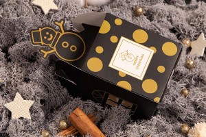 Boîte cadeau de Noël en papier 85 x 85 x 100 mm dans différents motifs - 25 pcs-8