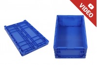 Caisse pliante aux dimensions 435 x 325 x 210 mm de couleur bleue