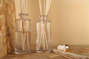 Flacon en verre transparent 150 ml pour diffuseur à roseaux-3