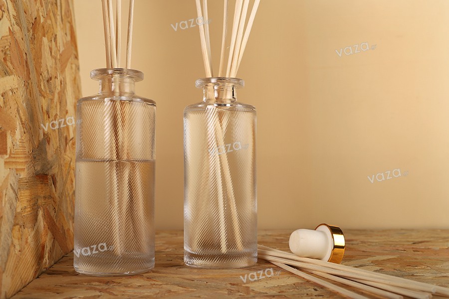 Γυάλινο διάφανο διακοσμητικό μπουκάλι 150 ml για αρωματικό χώρου