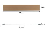 Ανταλλακτικό πανί 330x35 mm και σύρμα 330x2 mm για θερμοκολλητικό χειρός 