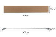 Spare cloth 425x35 mm and wire 435x2 mm for hand heat sealer