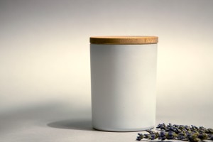 Bocal en verre 70 x 84 mm avec couvercle de sécurité en bois-εικόνα_σύνθεση