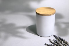 Ξύλινο καπάκι με λάστιχο για βάζα με εσωτερική διάμετρο λαιμού 61,5 mm