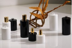 Μπουκάλι αρωμάτων 100 ml στρογγυλό με κλείσιμο ασφαλείας ''Crimp'' 15 mm σε λευκό ή μαύρο χρώμα