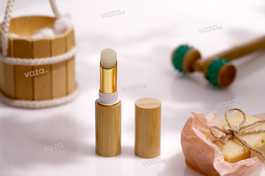Bamboo case for lip stick - 6 pcs