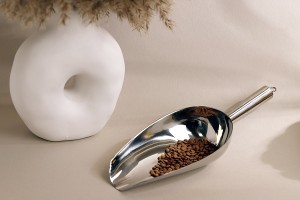 Stainless steel scoop - length 28,8 cm-εικόνα_διαστάσεις