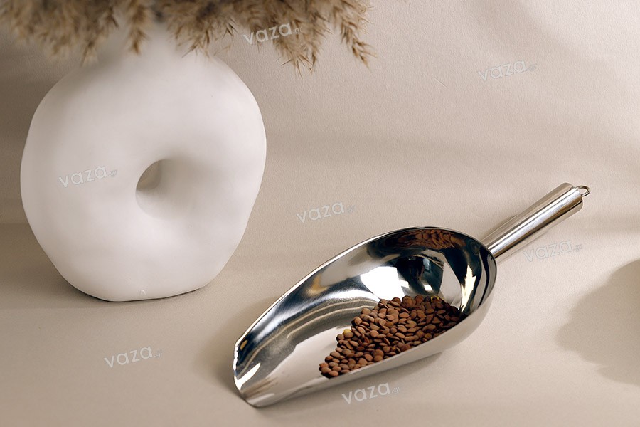 Stainless steel scoop - length 28,8 cm