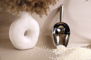 Stainless steel scoop - length 24,6 cm-εικόνα_διαστάσεις