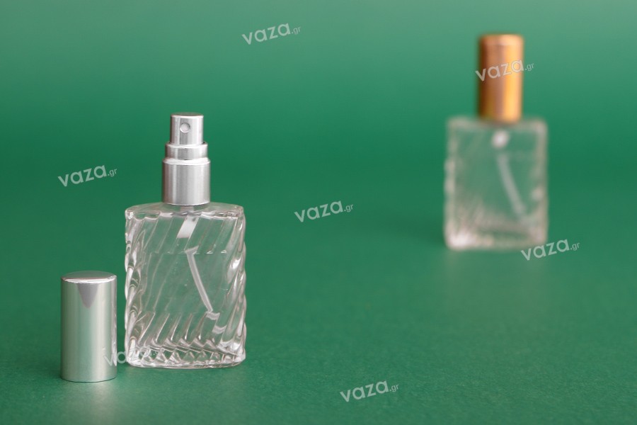 Flacon de parfum de 15 ml en verre avec vaporisateur et bouchon