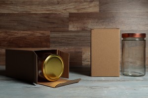 Glas 720 ml Glas, zylindrischer und goldener Deckel mit Flip - für 1 kg Honig * - 25 Stk-3