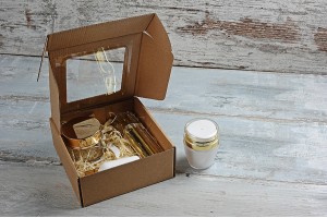Boîte d'emballage en papier kraft avec fenêtre 170 x 170 x 50 mm - Lot de 20 pièces-5