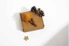 Boîte d'emballage 150 x 135 x 45 mm en papier kraft - 20 pcs