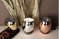 Decorative glass jar 280 ml suitable for tea lights and candles