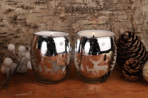 Christmas decorative glass jar 300ml suitable for tea lights and candles-εικόνα_διαστάσεις