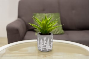 Christmas decorative cement jar 100,5x96mm - 6 pcs-εικόνα_σύνθεση