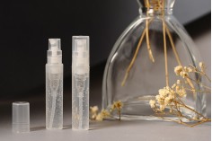 3ml plastic perfume spray sampler bottle with cap