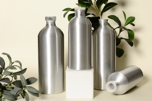 Flacon en aluminium de 500 ml pour le stockage des essences, parfums et solutions alcoolisées avec bouchon à vis et couvercle en aluminium-εικόνα_σύνθεση